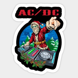 AC DC BAND XMAS Sticker